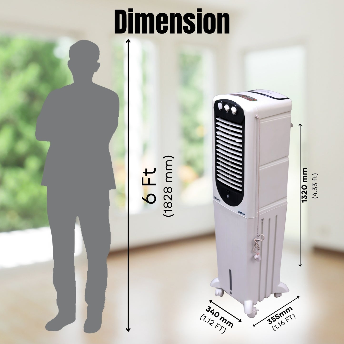 Vibe 50L Tower Cooler – Sleek Power. All-Round Cooling.