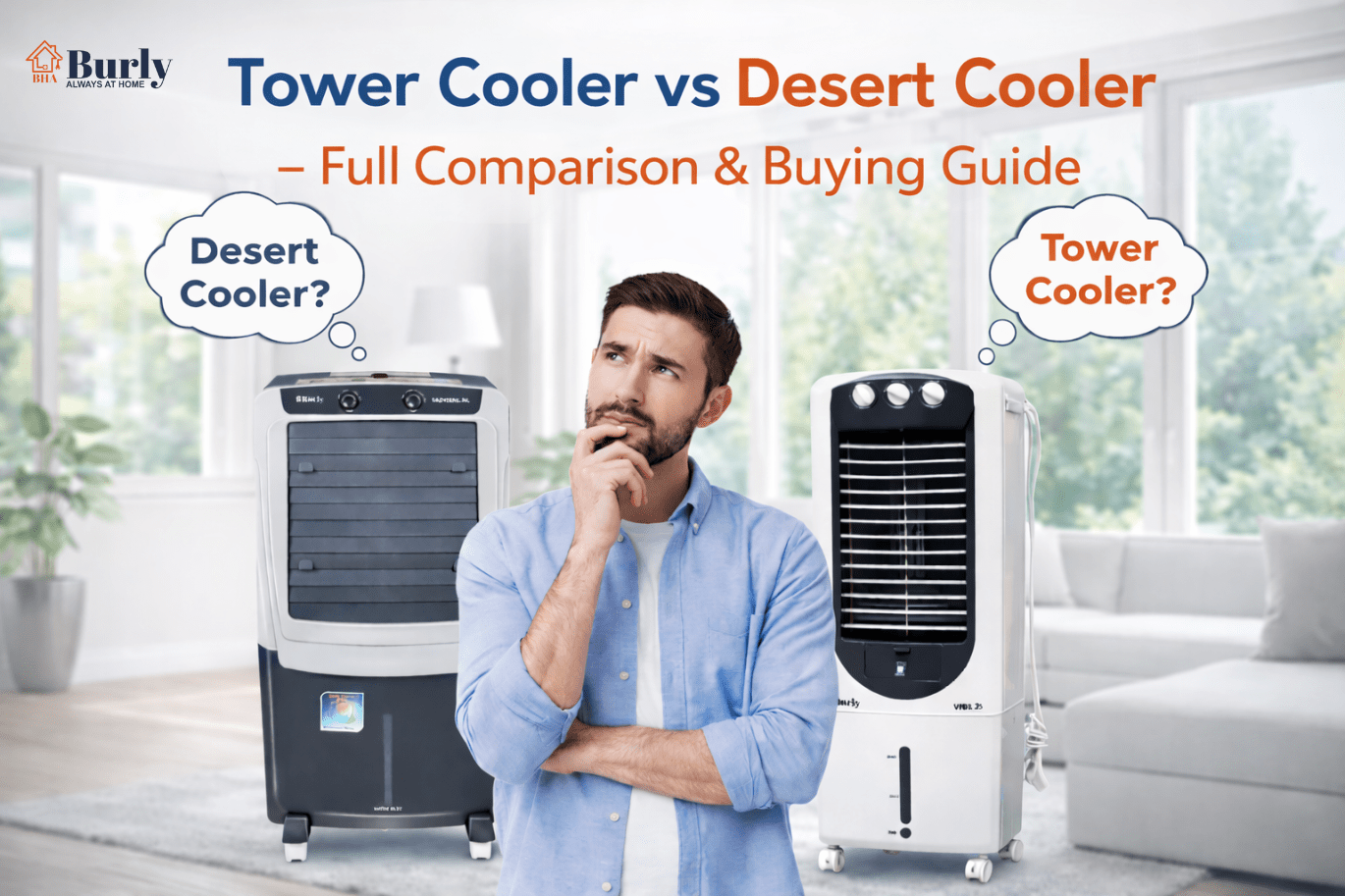 Tower cooler vs Desert cooler  – Full Comparison & Buying Guide