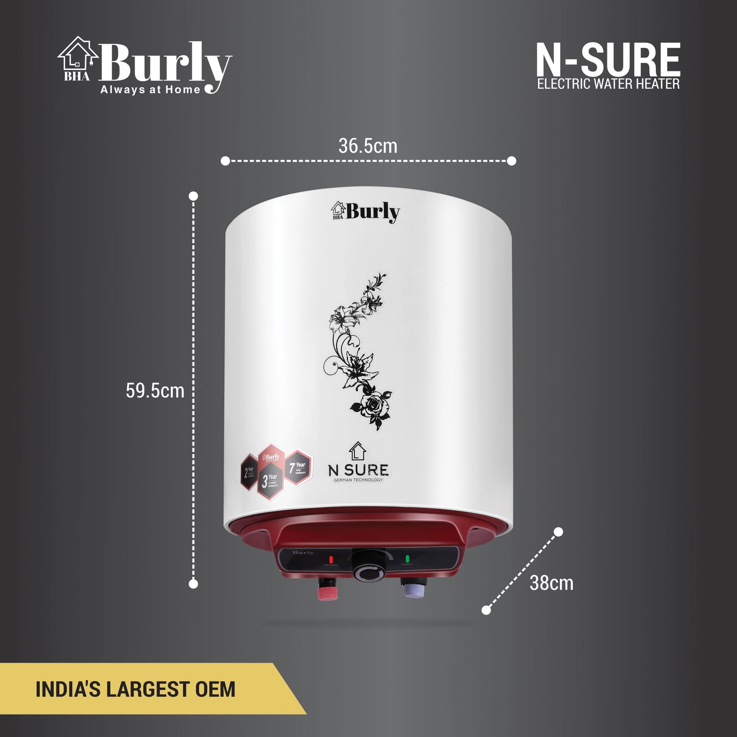 N SURE STORAGE GEYSER 25 LTR