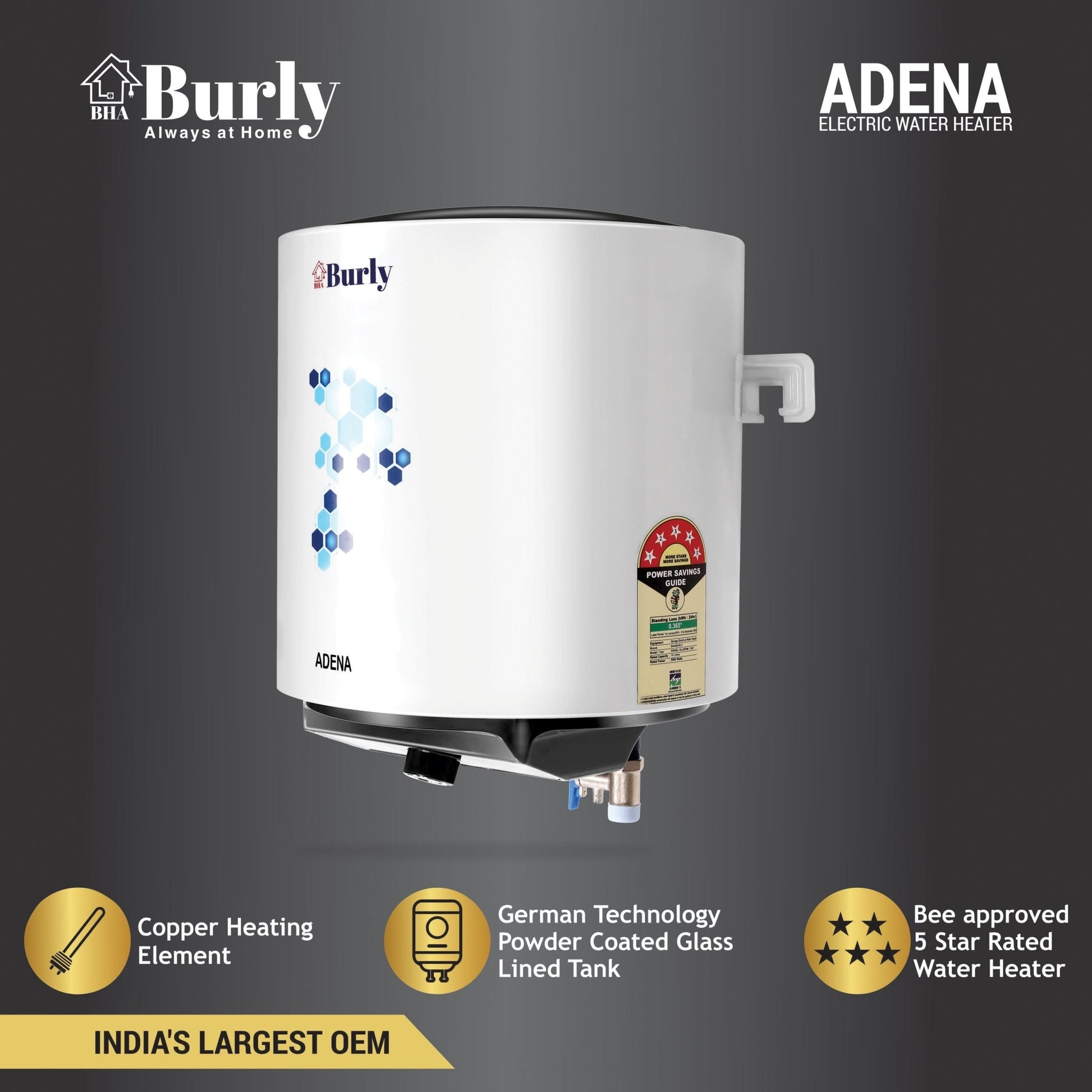 ADENA STORAGE GEYSER 10 LTR - Burly Home Appliances