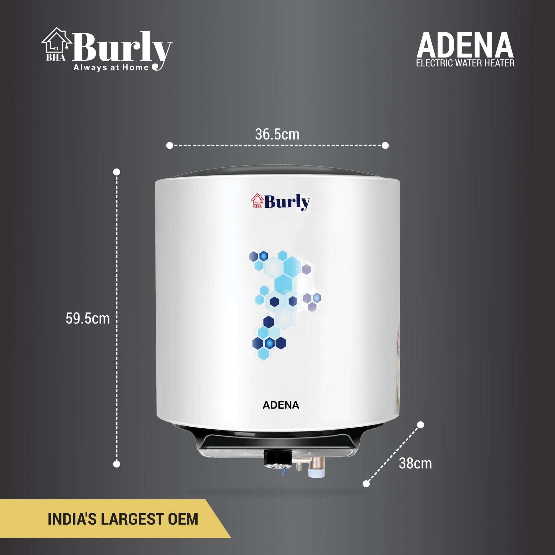 ADENA STORAGE GEYSER 25 LTR - Burly Home Appliances