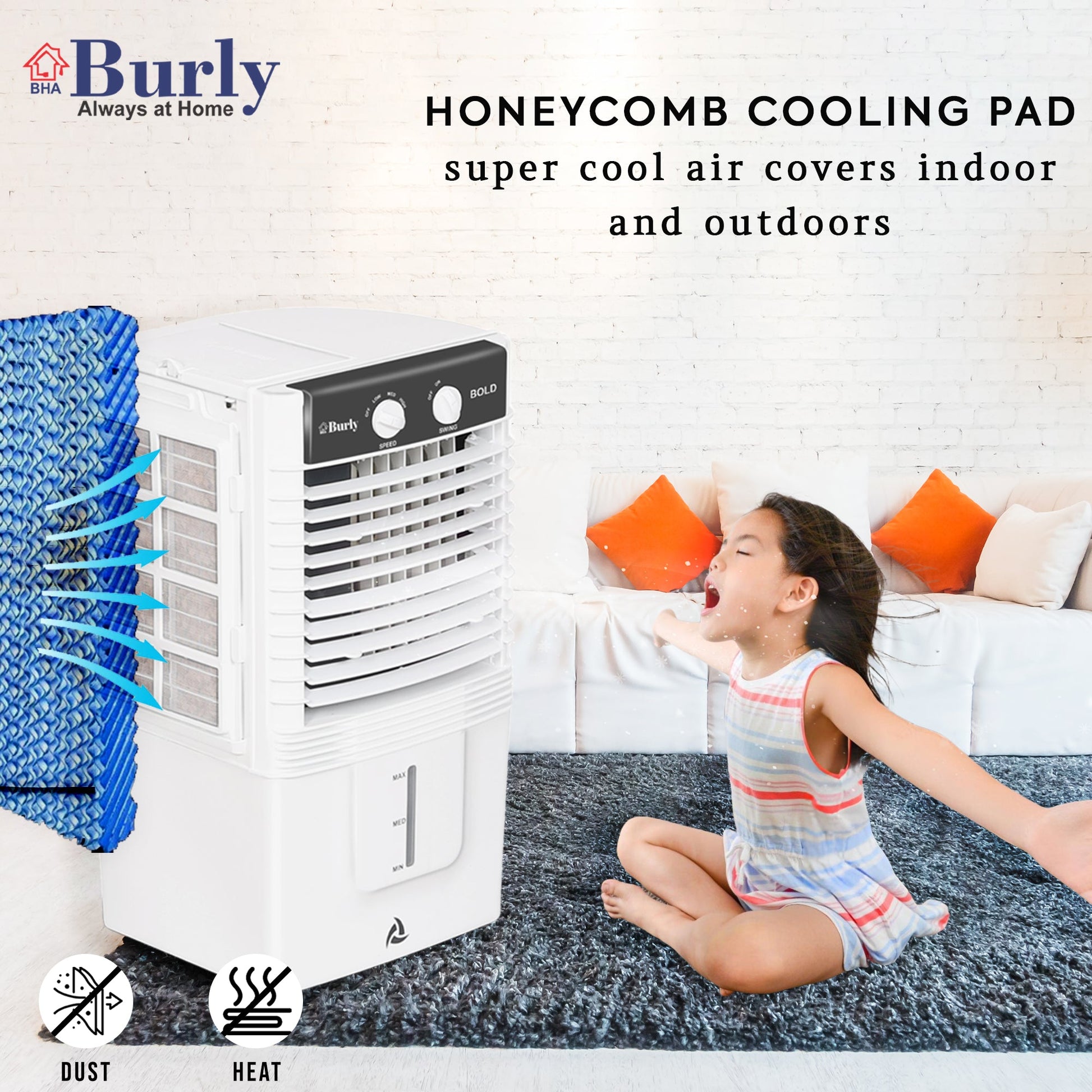 BOLD 10 LTR Personal Air Cooler – Compact & Powerful Cooling Solution - Burly Home Appliances