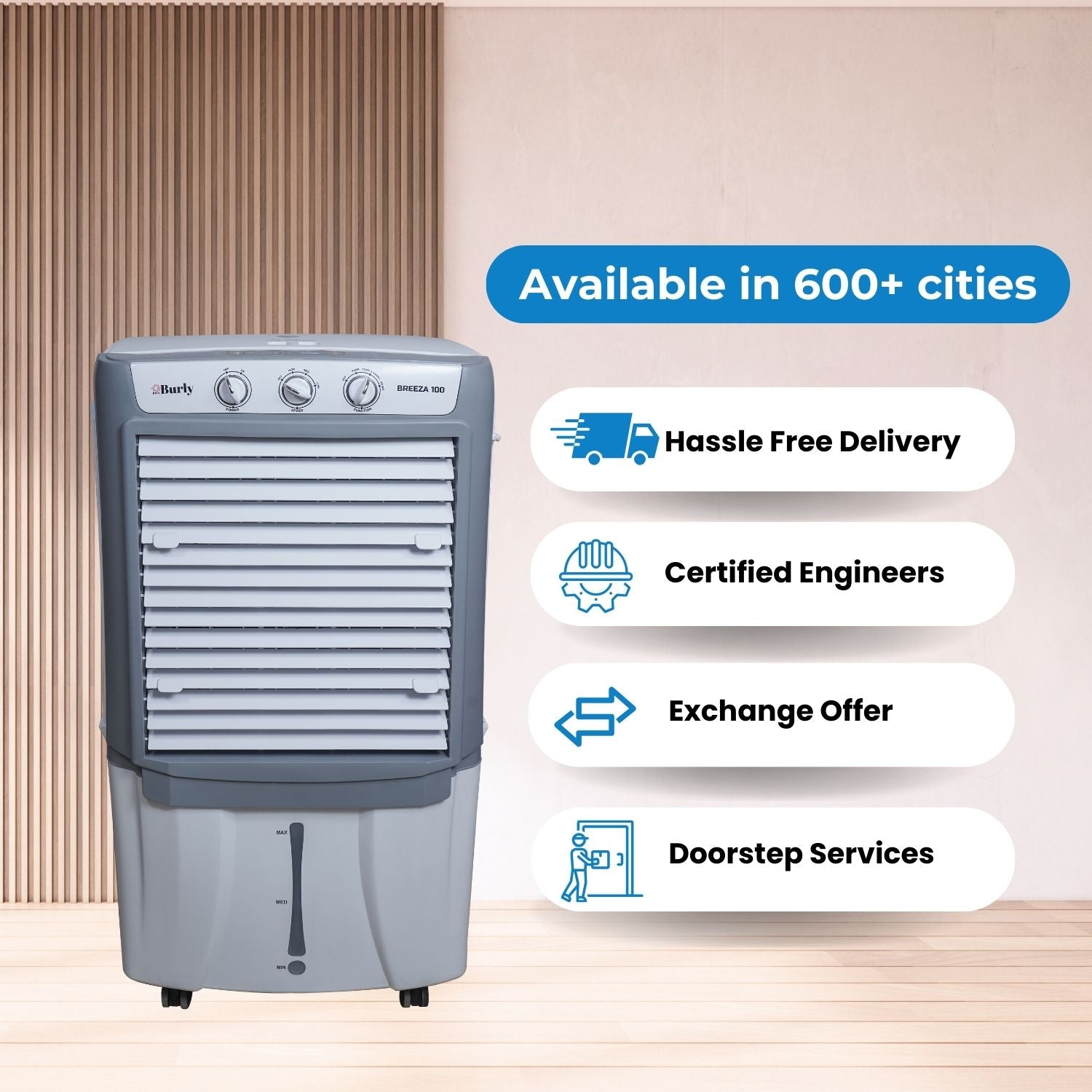 BREEZA 100L Cooler – Maximum Capacity. Ultimate Cooling - Burly Home Appliances