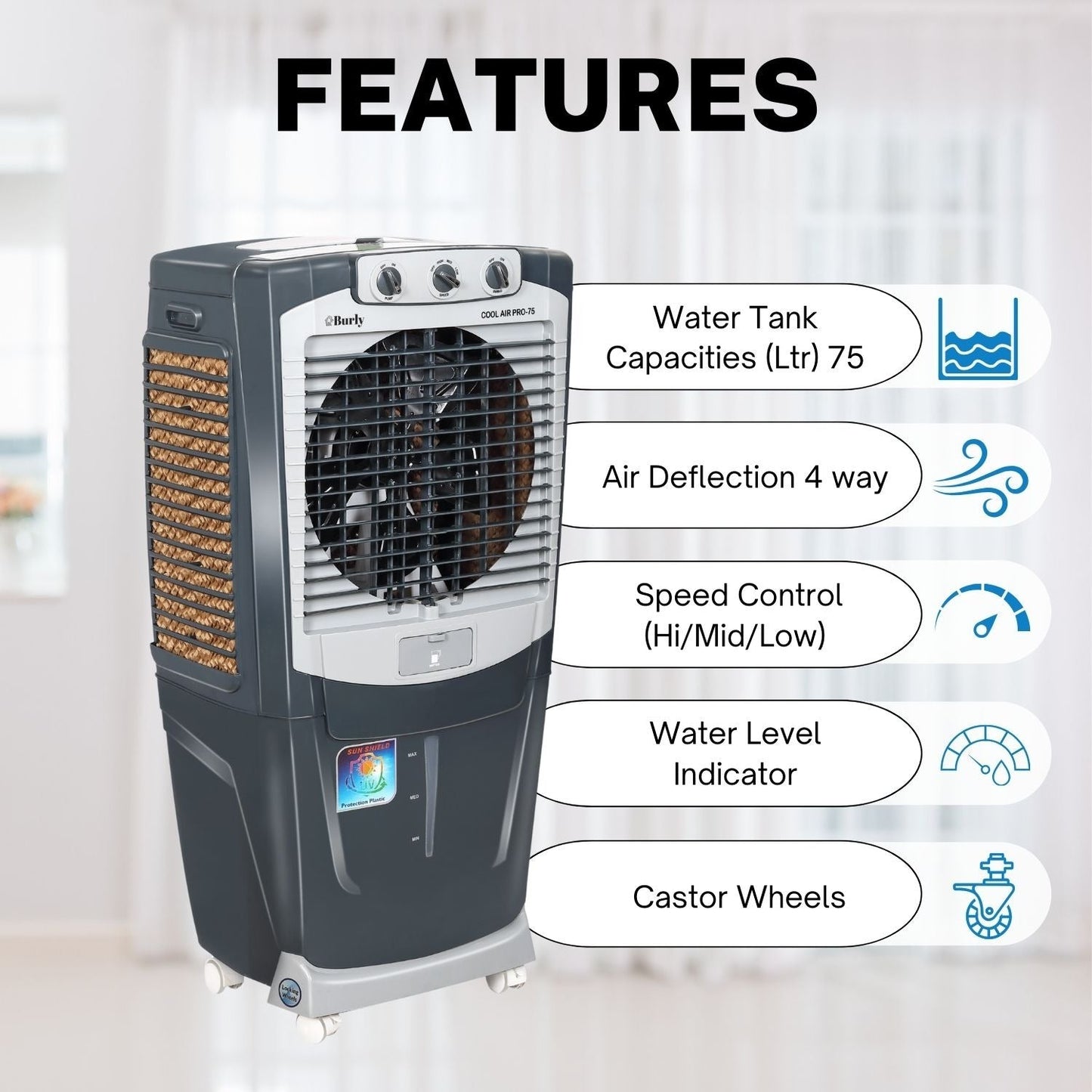 Cool Air Pro 75L – High - Efficiency Cooling, Pro - Level Performance - Burly Home Appliances