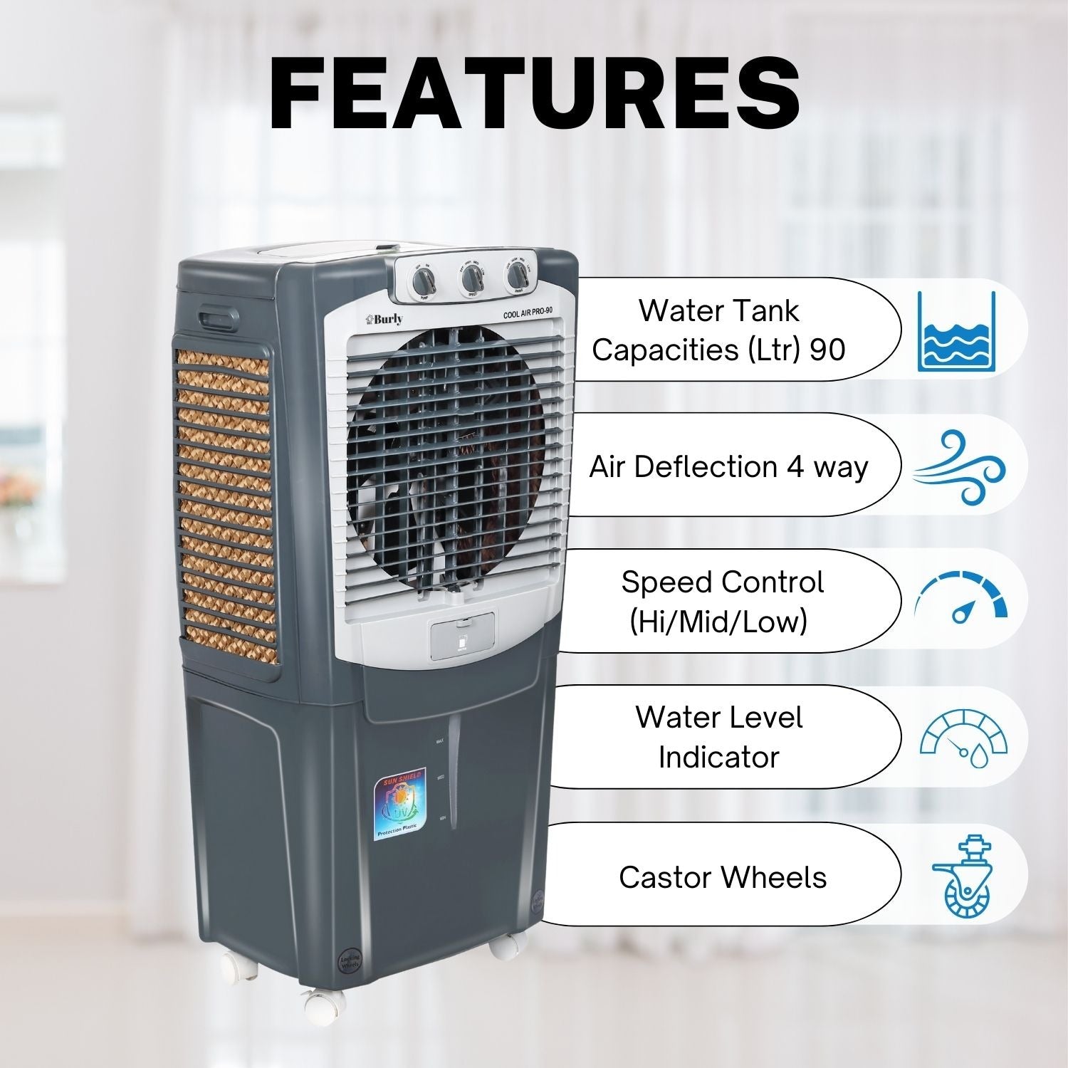 Cool Air Pro 90L – Heavy - Duty Cooling. Maximum Reach. - Burly Home Appliances
