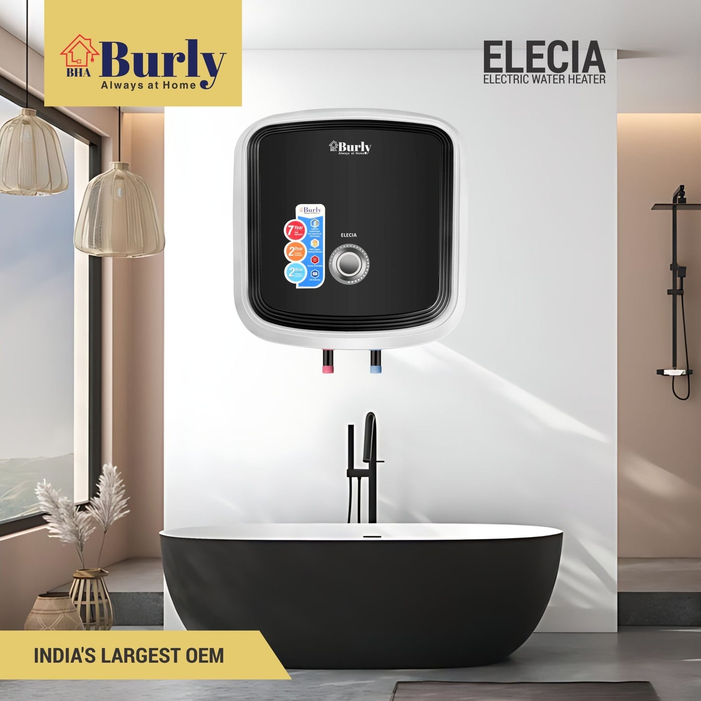 ELECIA STORAGE GEYSER 10 LTR - Burly Home Appliances