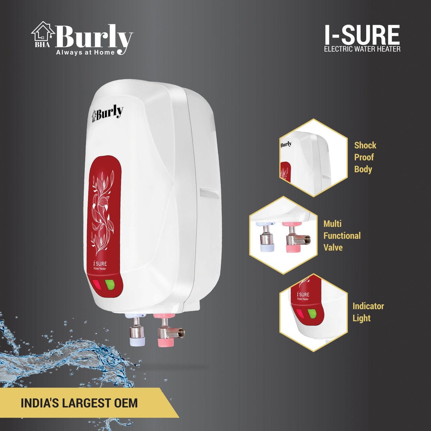 I SURE 3 INSTANT WATER HEATER - Burly Home Appliances