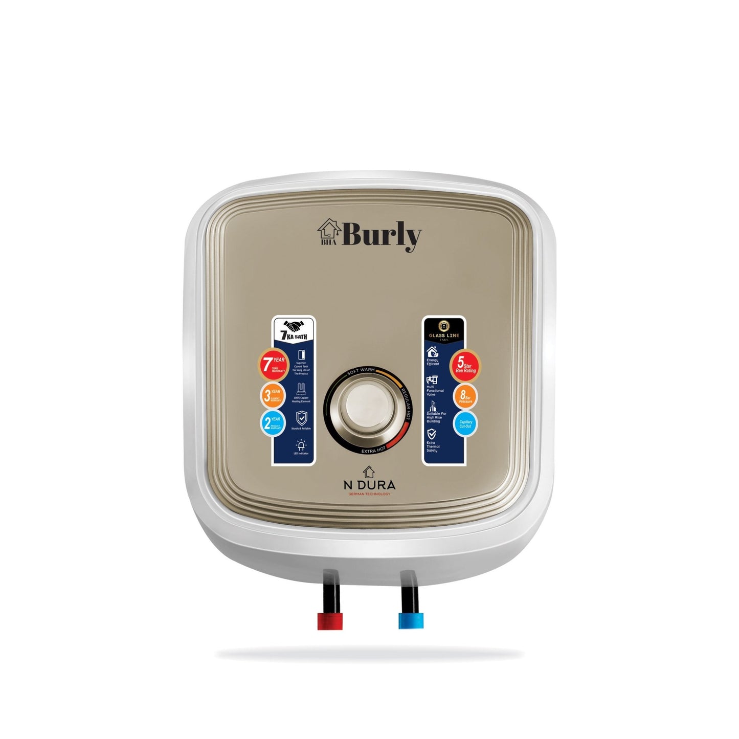 N DURA STORAGE GEYSER 10 LTR - Burly Home Appliances