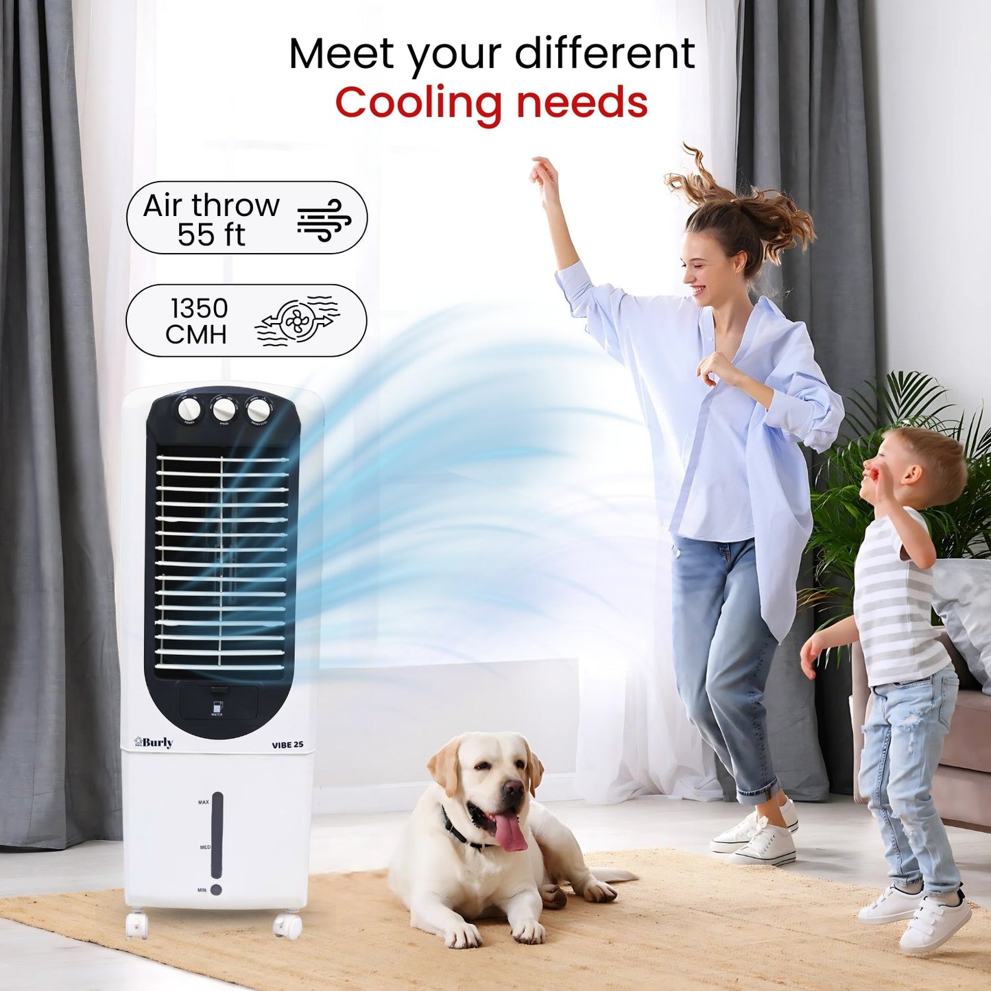 Vibe 25L Tower Cooler – Slim Build. Strong Performance. - Burly Home Appliances