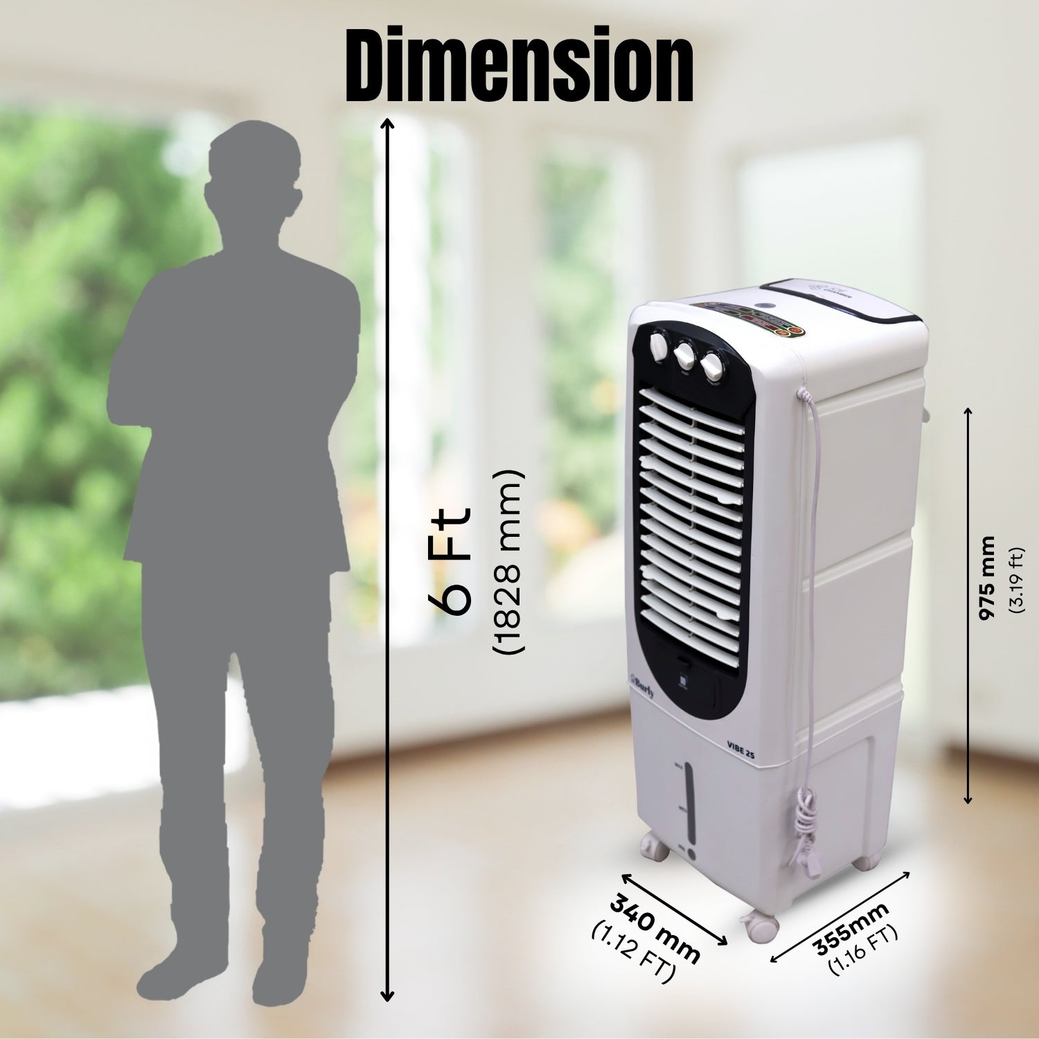 Vibe 25L Tower Cooler – Slim Build. Strong Performance. - Burly Home Appliances