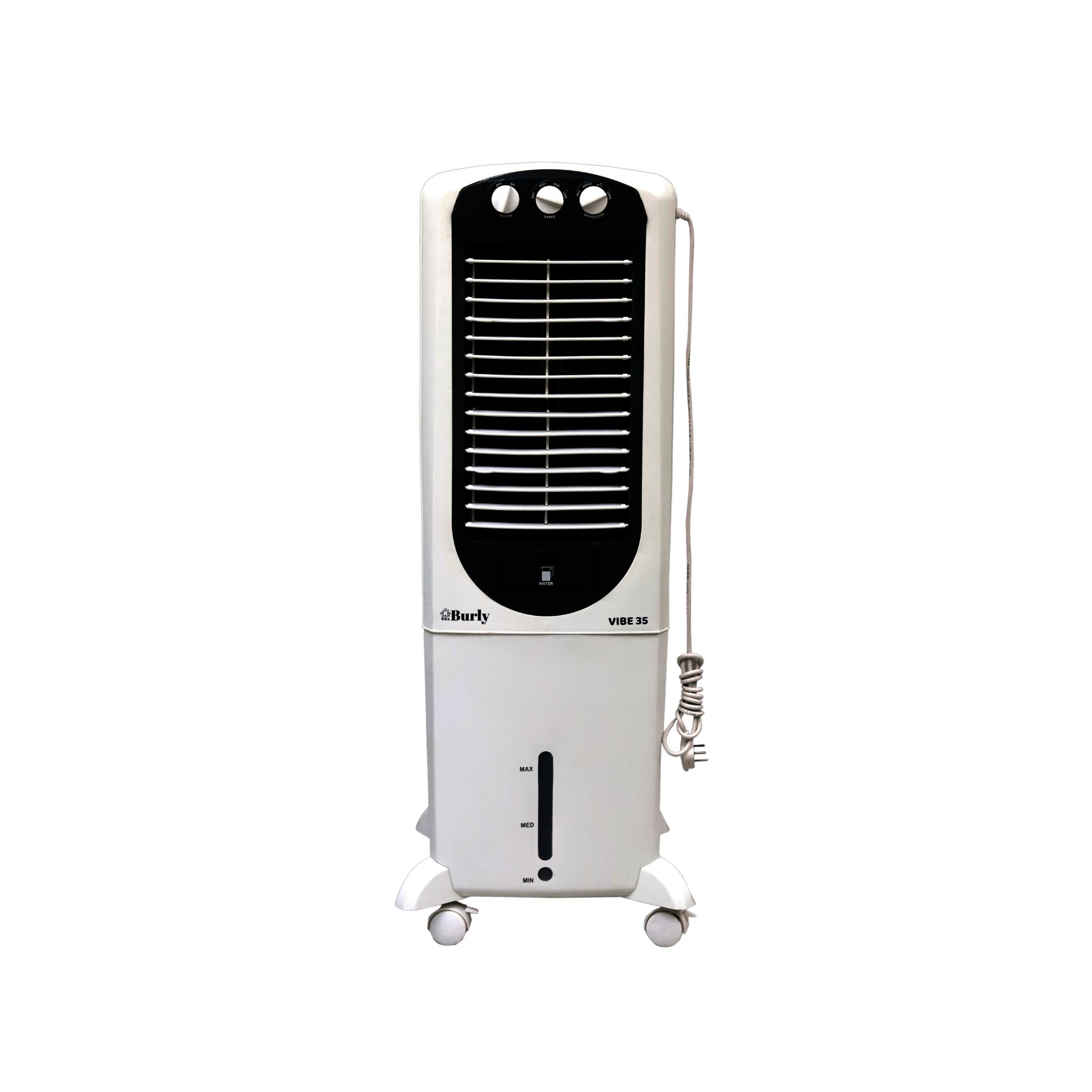 Vibe 35L Tower Cooler – Compact Design. Powerful Cooling. - Burly Home Appliances