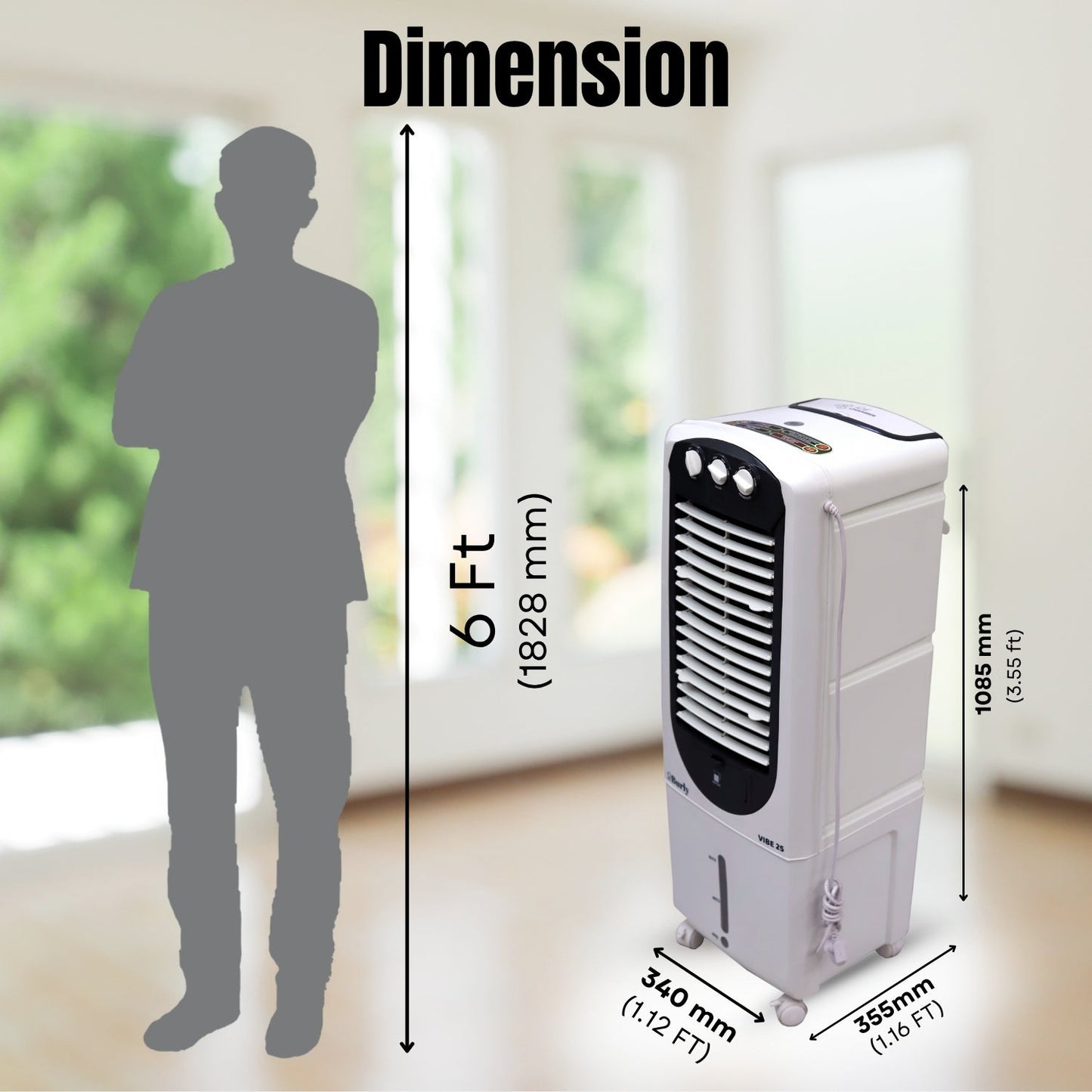 Vibe 35L Tower Cooler – Compact Design. Powerful Cooling. - Burly Home Appliances